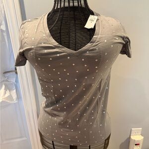 GAP Polka Dot V-Neck Women Top